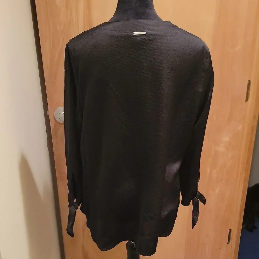Michael Kors Black V-Neck Blouse